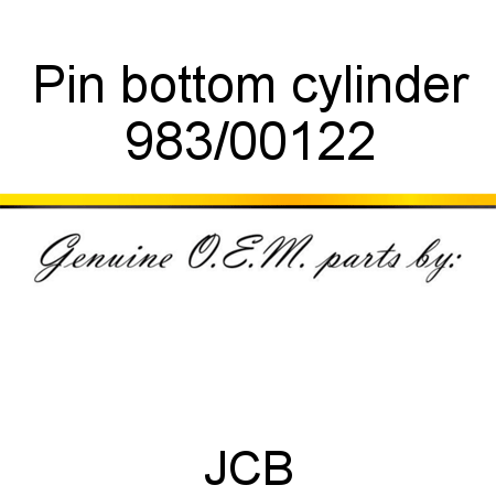 Pin, bottom cylinder 983/00122