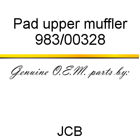 Pad, upper muffler 983/00328