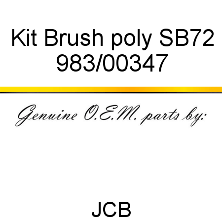 Kit, Brush, poly, SB72 983/00347