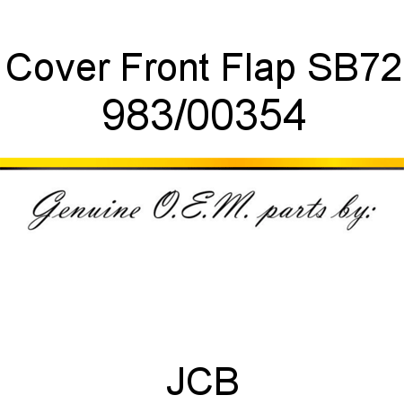 Cover, Front Flap, SB72 983/00354