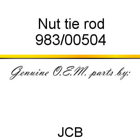 Nut, tie rod 983/00504