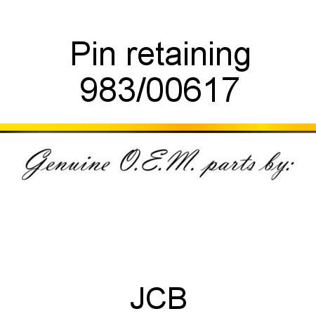 Pin, retaining 983/00617
