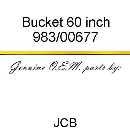 Bucket, 60 inch 983/00677