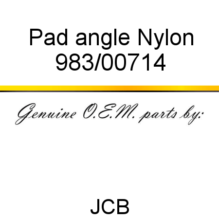 Pad, angle, Nylon 983/00714