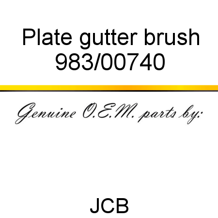 Plate, gutter brush 983/00740