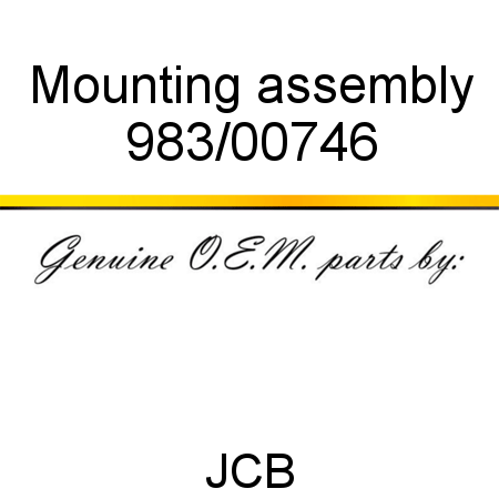 Mounting, assembly 983/00746