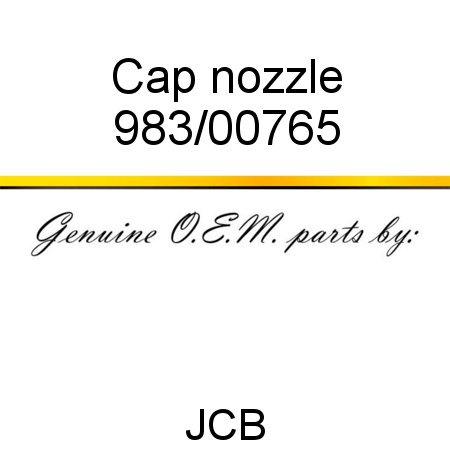 Cap, nozzle 983/00765