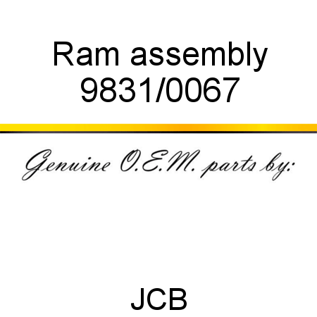 Ram, assembly 9831/0067