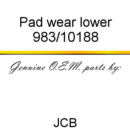 Pad, wear lower 983/10188