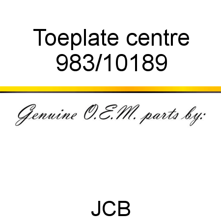 Toeplate, centre 983/10189