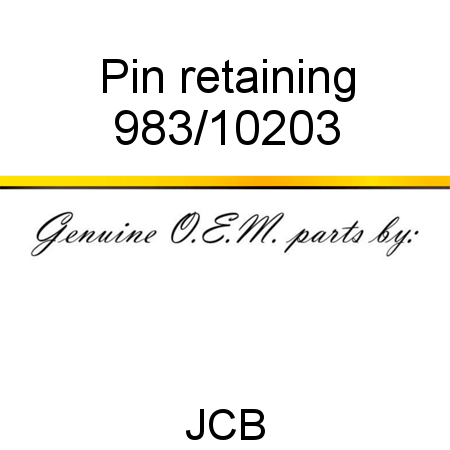 Pin, retaining 983/10203