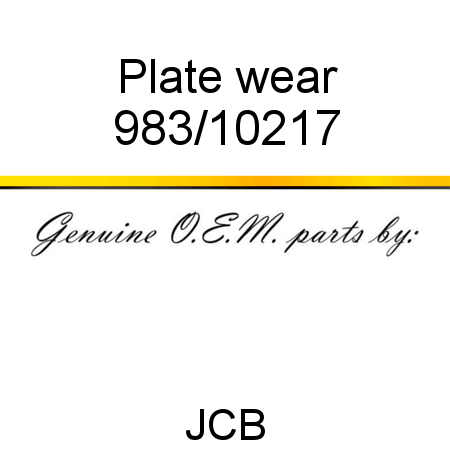 Plate, wear 983/10217
