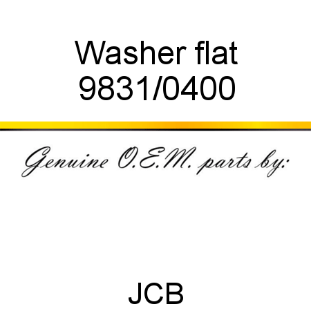 Washer, flat 9831/0400