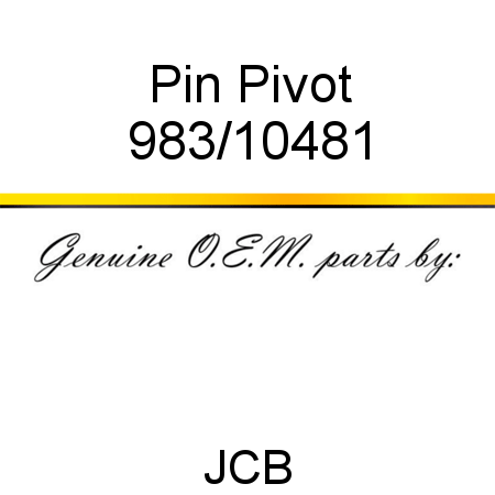 Pin Pivot 983/10481