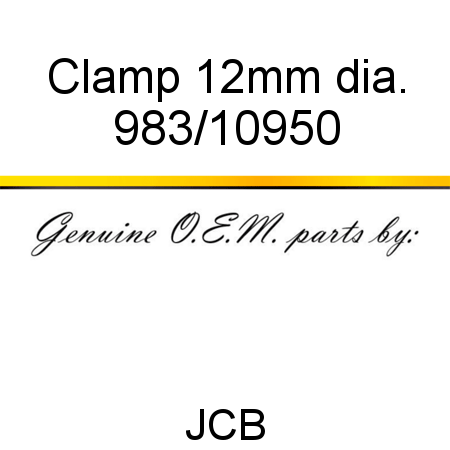 Clamp, 12mm dia. 983/10950