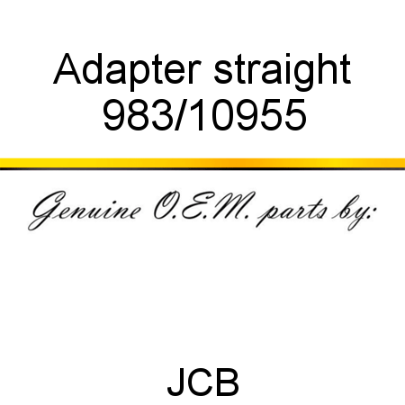 Adapter, straight 983/10955