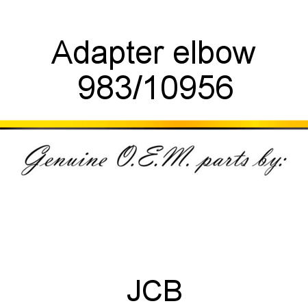 Adapter, elbow 983/10956
