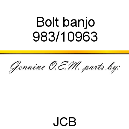 Bolt, banjo 983/10963