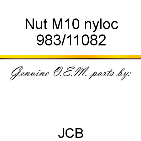 Nut, M10 nyloc 983/11082