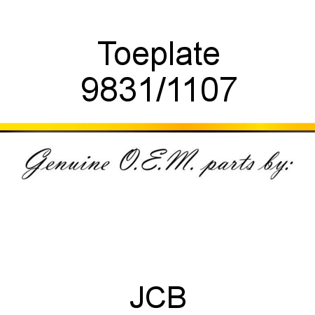 Toeplate 9831/1107