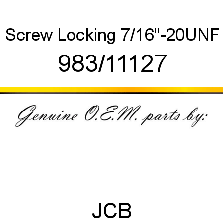 Screw, Locking, 7/16