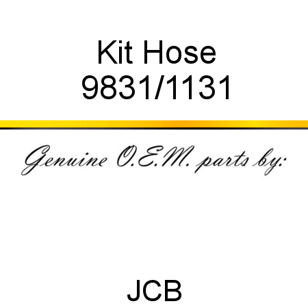 Kit, Hose 9831/1131