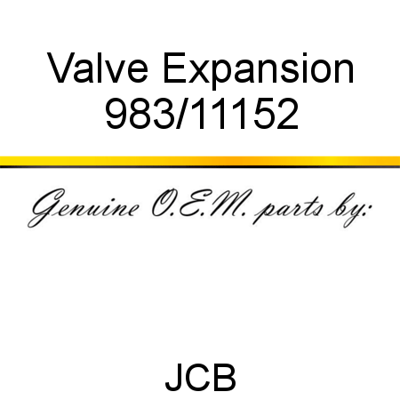 Valve, Expansion 983/11152