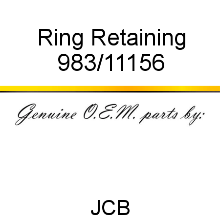 Ring, Retaining 983/11156