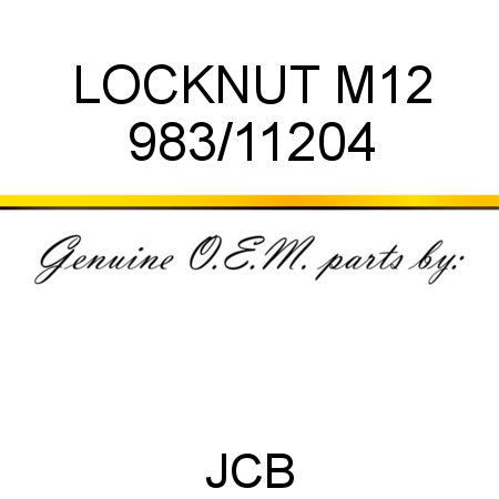 LOCKNUT M12 983/11204
