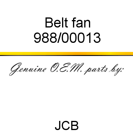 Belt, fan 988/00013