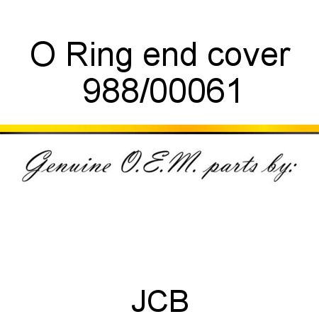 O Ring, end cover 988/00061