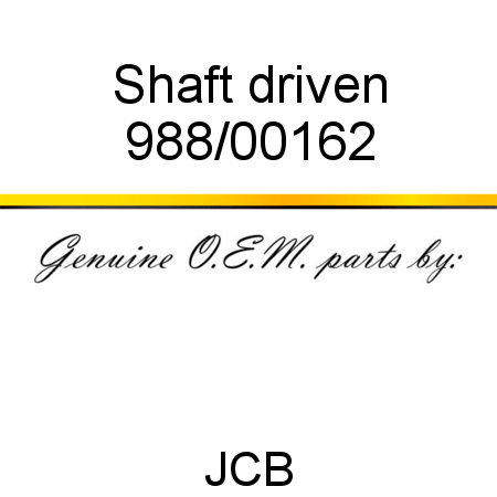 Shaft, driven 988/00162