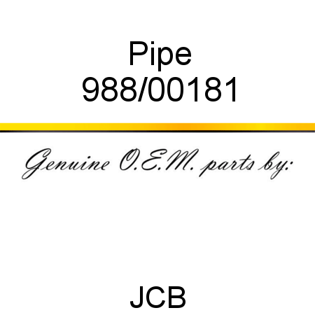 Pipe 988/00181