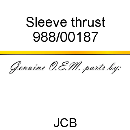 Sleeve, thrust 988/00187