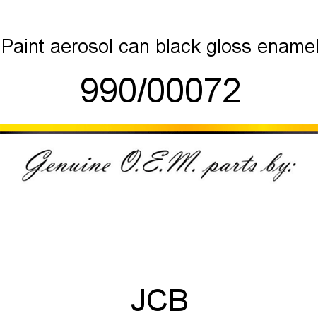 Paint, aerosol can, black gloss enamel 990/00072