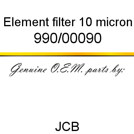 Element, filter, 10 micron 990/00090