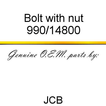 Bolt, with nut 990/14800