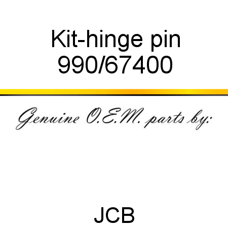Kit-hinge pin 990/67400