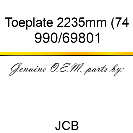 Toeplate, 2235mm (74 990/69801