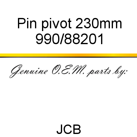 Pin, pivot, 230mm 990/88201