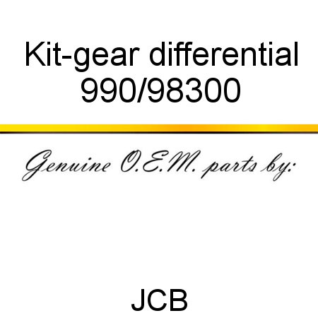Kit-gear, differential 990/98300