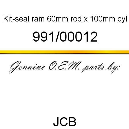Kit-seal, ram, 60mm rod x 100mm cyl 991/00012