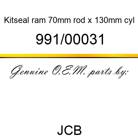 Kitseal, ram, 70mm rod x 130mm cyl 991/00031