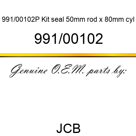 991/00102P Kit, seal, 50mm rod x 80mm cyl 991/00102