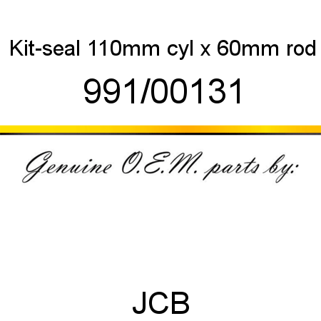 Kit-seal, 110mm cyl x 60mm rod 991/00131