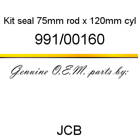 Kit, seal, 75mm rod x 120mm cyl 991/00160