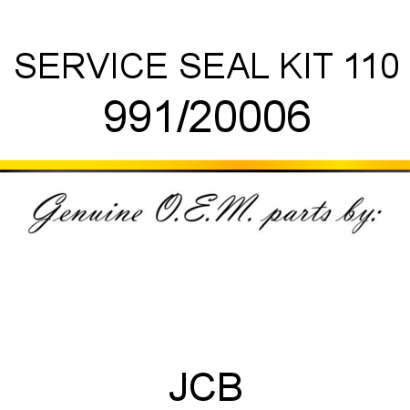 SERVICE SEAL KIT 110 991/20006
