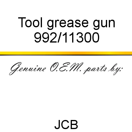 Tool, grease gun 992/11300