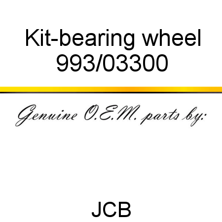 Kit-bearing, wheel 993/03300