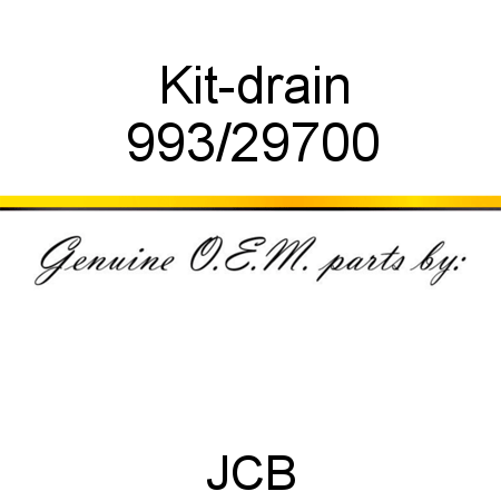 Kit-drain 993/29700